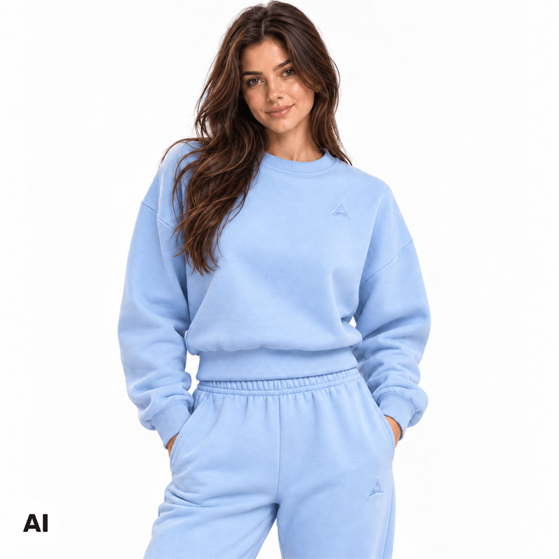 Allwear Women's Sweatshirt Cozy Club Baby Blue