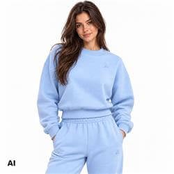 Women's Sweatshirt Cozy Club Baby Blue