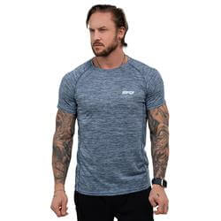 Male T-SHIRT DRY Blue Melange