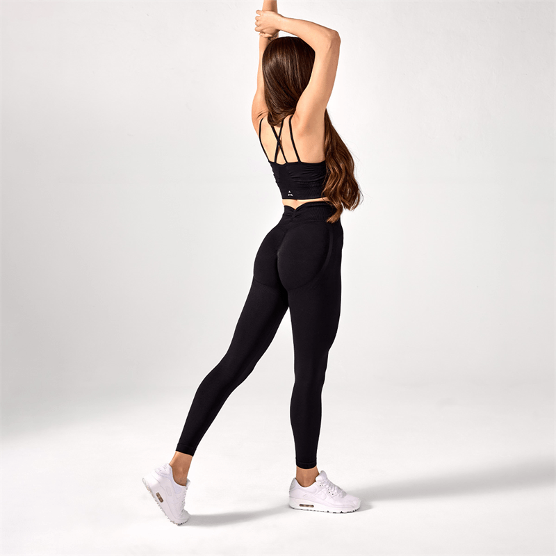 Allwear Legginsy Push Up V Back Black