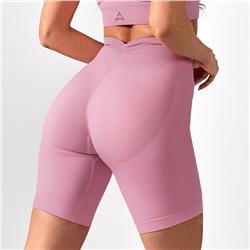 Push Up V Back Shorts Powder Pink