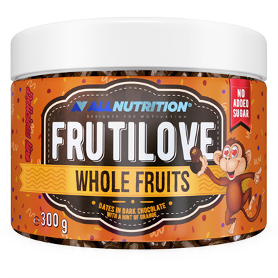 ALLNUTRITION FRUTILOVE WHOLE FRUITS DATES IN DARK CHOCOLATE WITH A HINT OF ORANGE