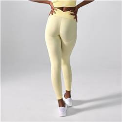 Push Up Leggings V Back Butter Yellow