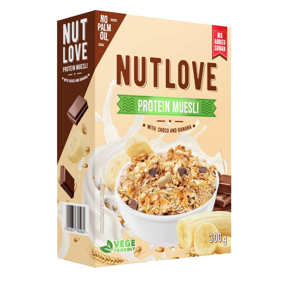 NUTLOVE Protein Muesli With Choco And Banana 300g - ALLNUTRITION • 7 € •  LOWEST PRICES •
