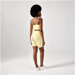 Push Up Shorts V Back Butter Yellow