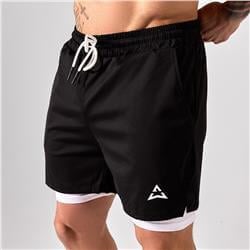 2-in-1 SHORTS BLACK-WHITE