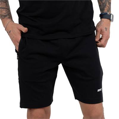 SFD WEAR Men's Black Zip Pockets Shorts