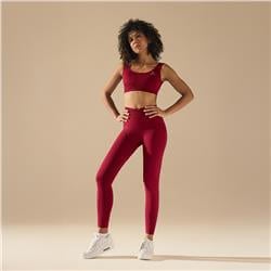 SEAMLESS LEGGINGS V-WAIST BURGUNDY