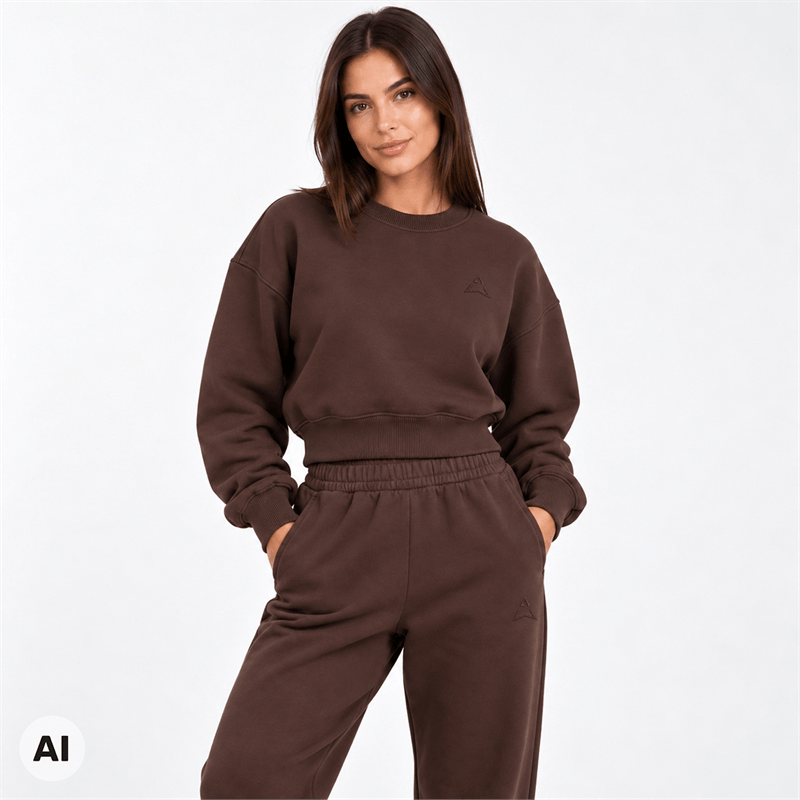 Allwear Women's Sweatshirt Cozy Club Brown