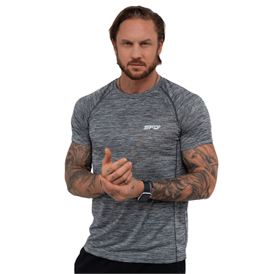 SFD WEAR Male T-SHIRT DRY Black Melange